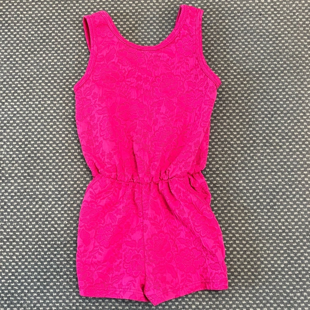 Sofi Pink Lace Romper